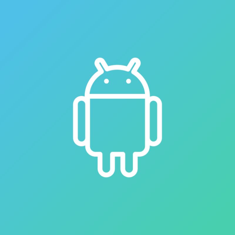 android logo in gradient green background 