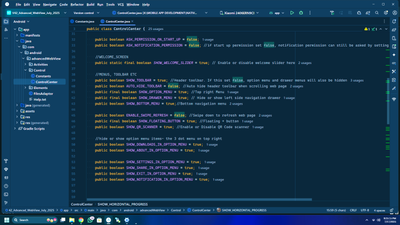 android webview source code preview